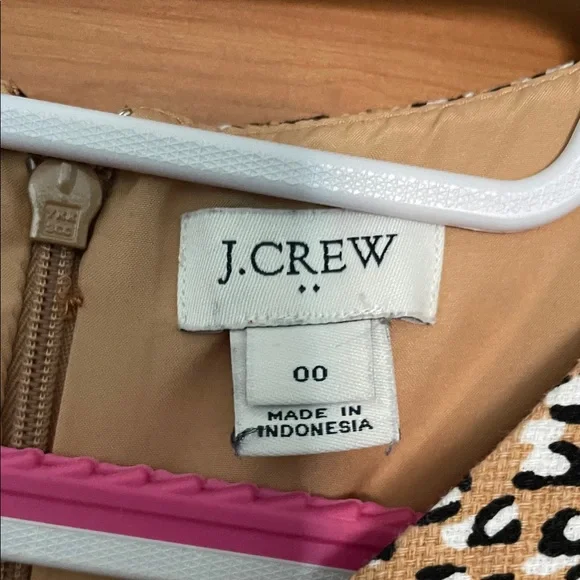 J. Crew Tan and Black Animal Print  Dress - Picture 2 of 6